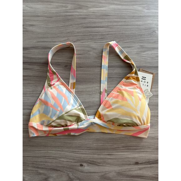 Billabong Women's Classic Banded Tri Bikini Top Salt Crystal‎ Print Medium - Picture 1 of 3